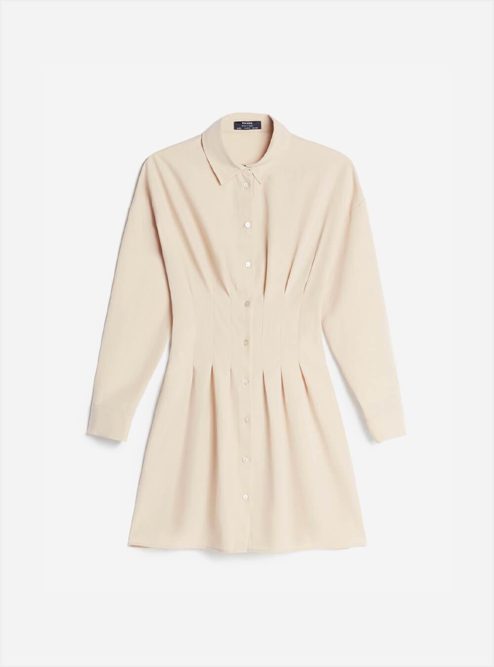 Pleated shirt dress