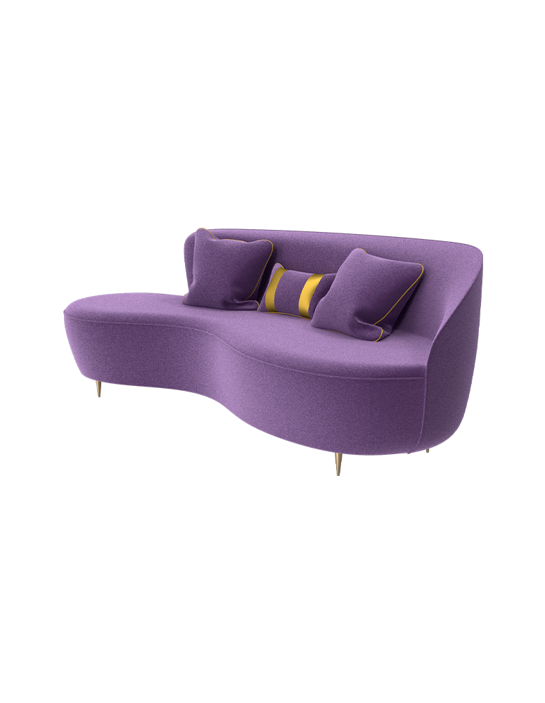 Curved Sofa Purple