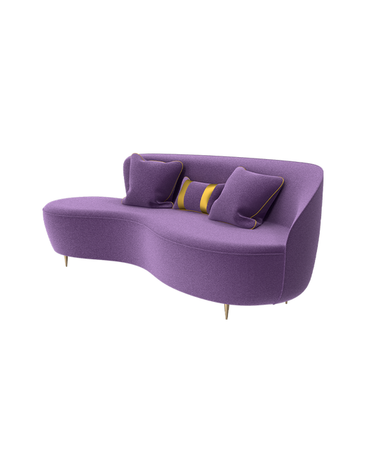 Curved Sofa Purple