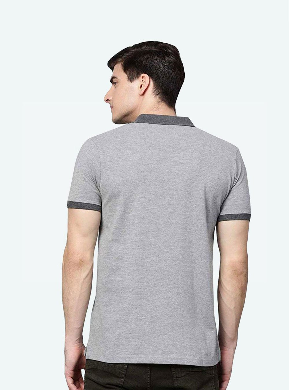 Men’s Melange Solid Polo T-Shirt