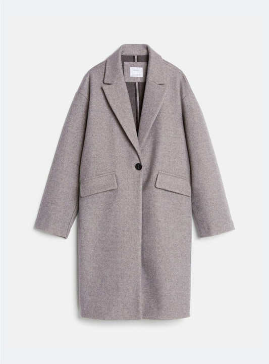 Drop-shoulder coat