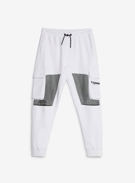 Joggers with mesh detail