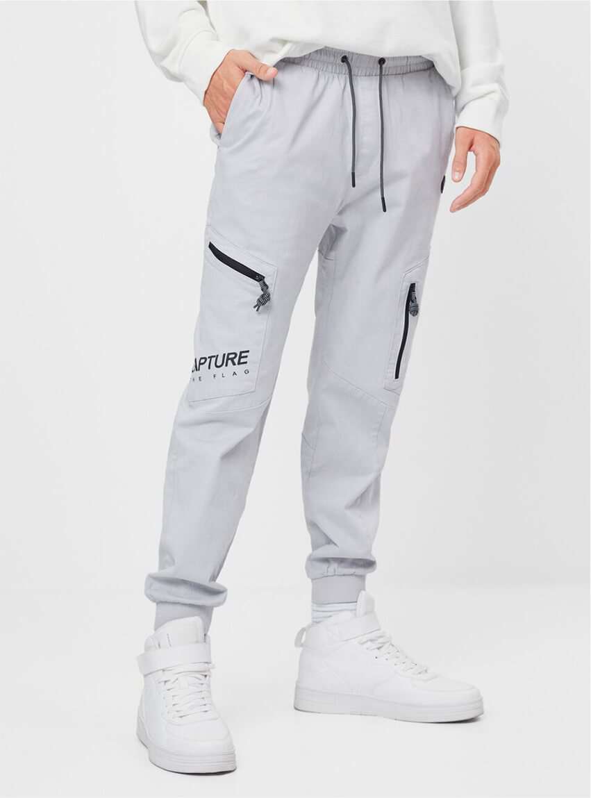 Zipped joggers