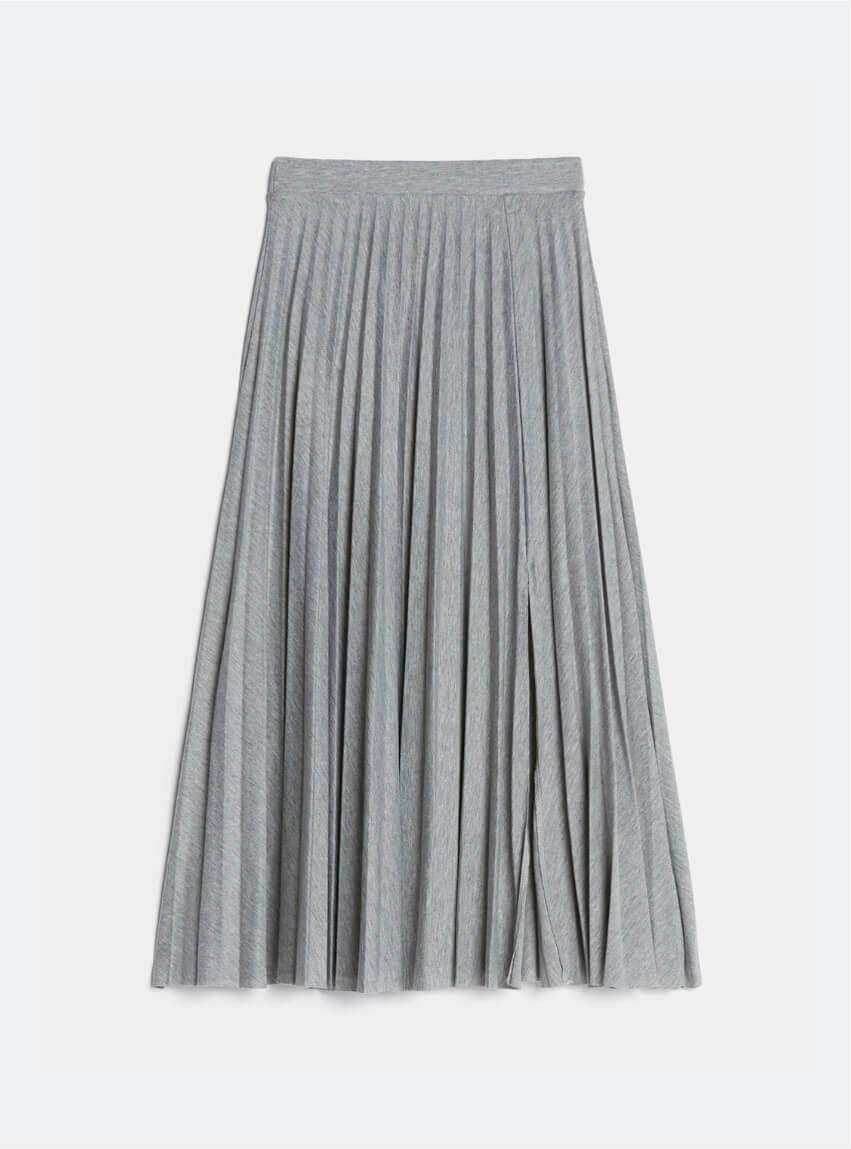 Pleated midi skirt