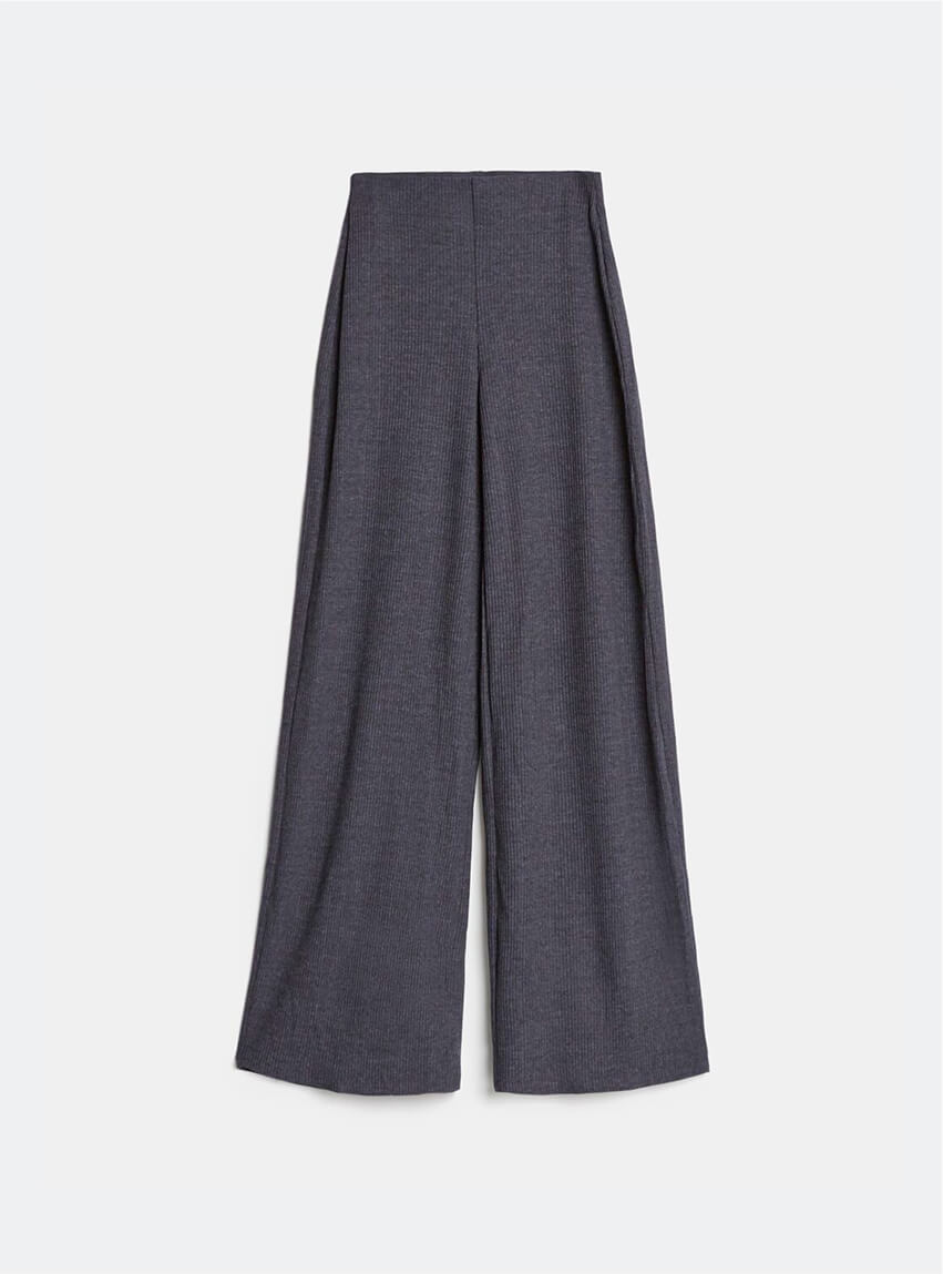 Flared Ribbed Trousers