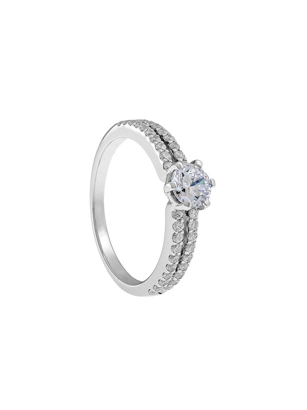 White gold wedding engagement ring